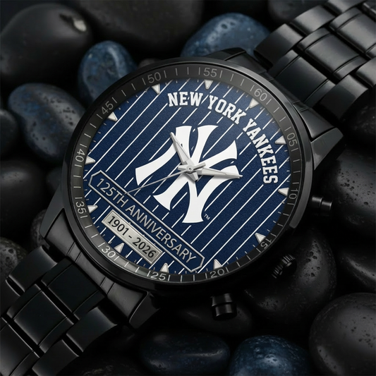 New York Yankees Anniversary Commemorative Stainless Steel Watch