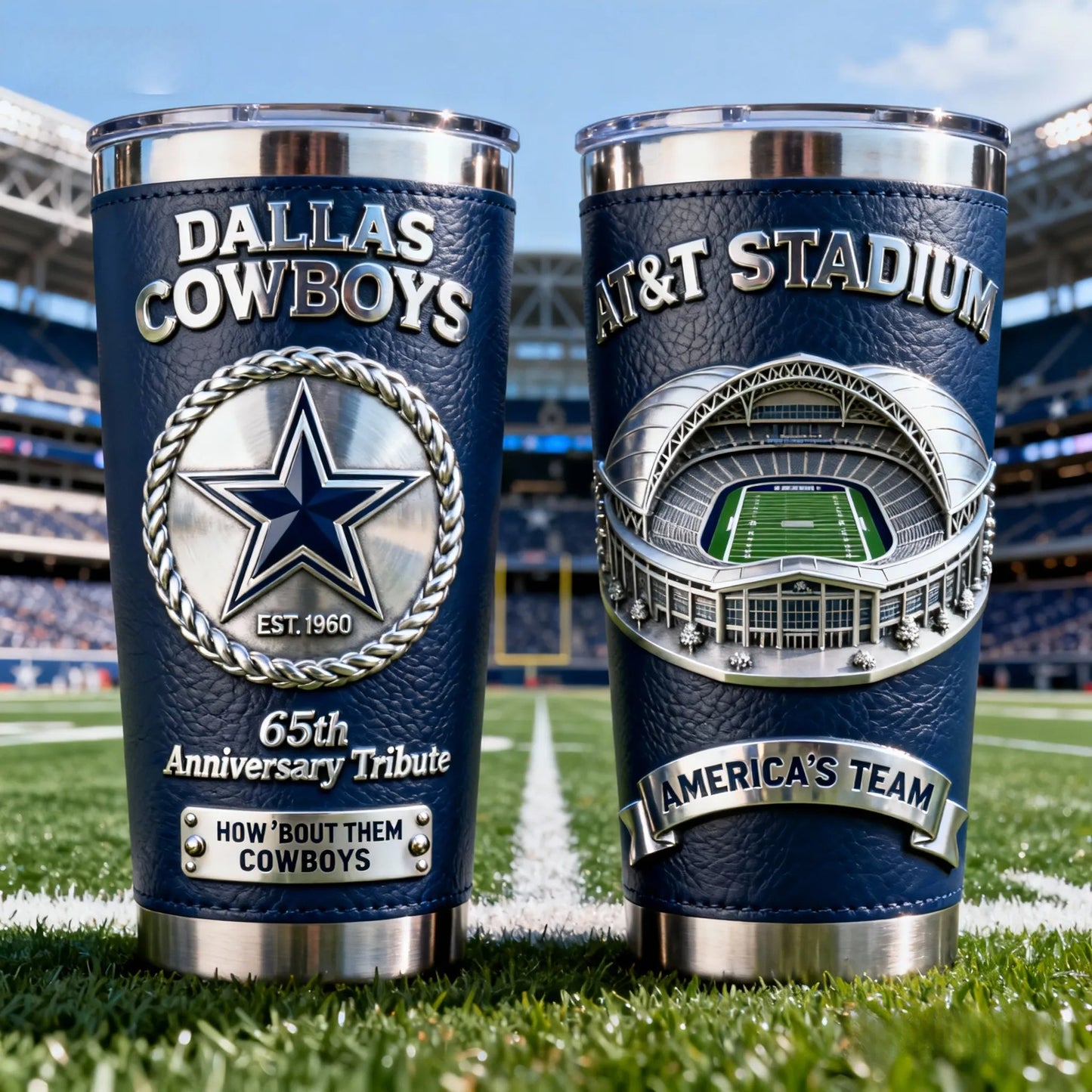 Dallas Cowboys 65th Anniversary Tribute Tumbler-AT&T Stadium Edition