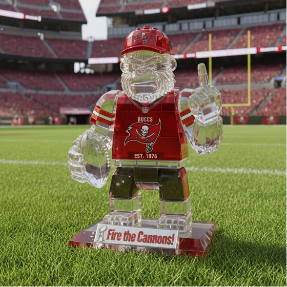 Tampa Bay Buccaneers Funny Crystal Gorilla Figurine