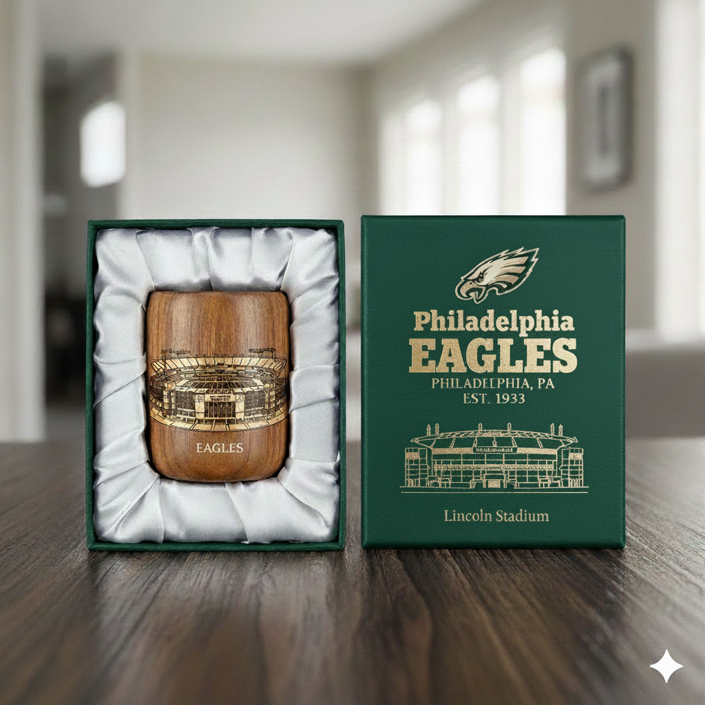 Philadelphia Eagles Anniversary Wooden Cup