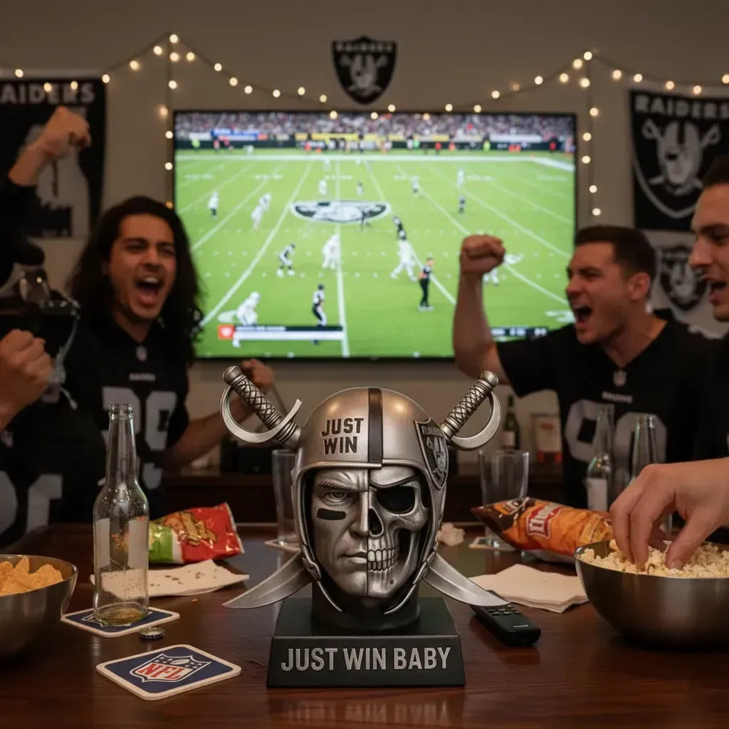 🏴 Las Vegas Raiders Skull Helmet Display Model