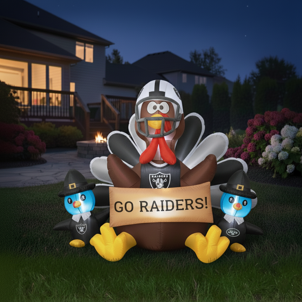 π¦ Football Team Inflatable Thanksgiving Turkey Decoration