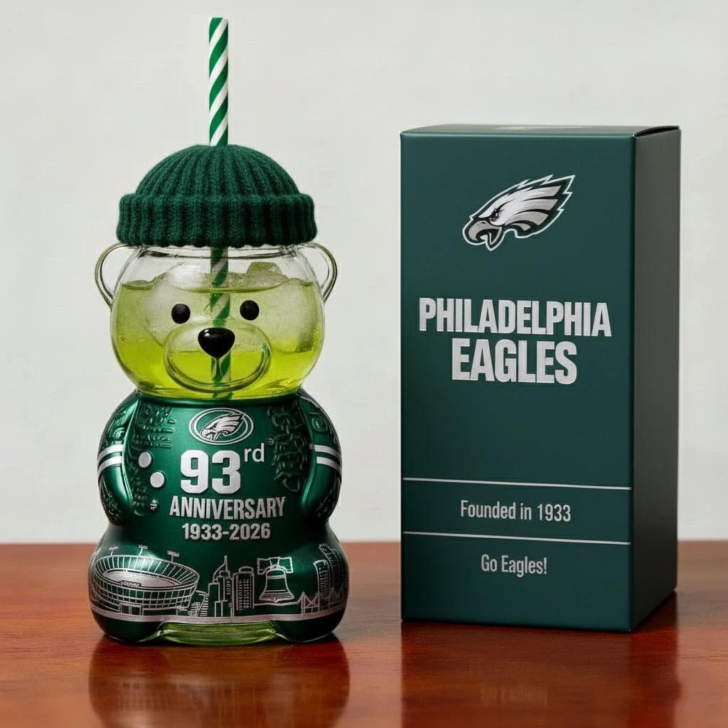 Philadelphia Eagles 2026 Anniversary Bear Drinkware