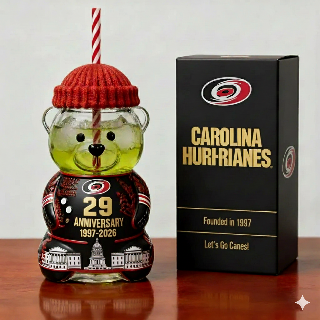 Carolina Hurricanes 29th Anniversary Collectible Bear Tumbler (1997–2026)