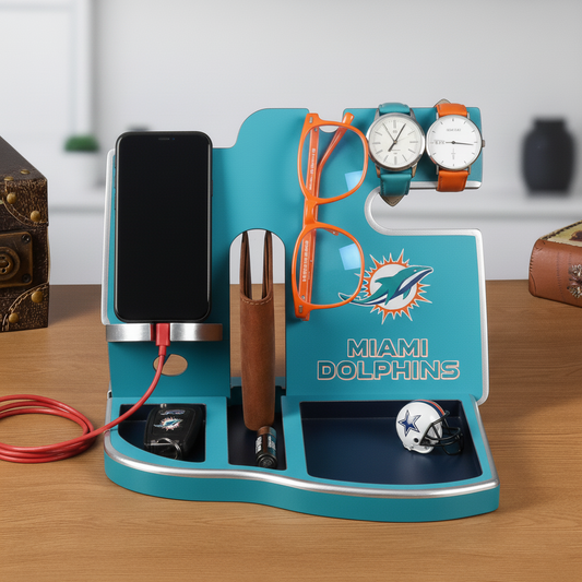 Football team desktop storage stand