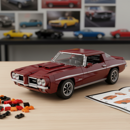 American classic car building block model