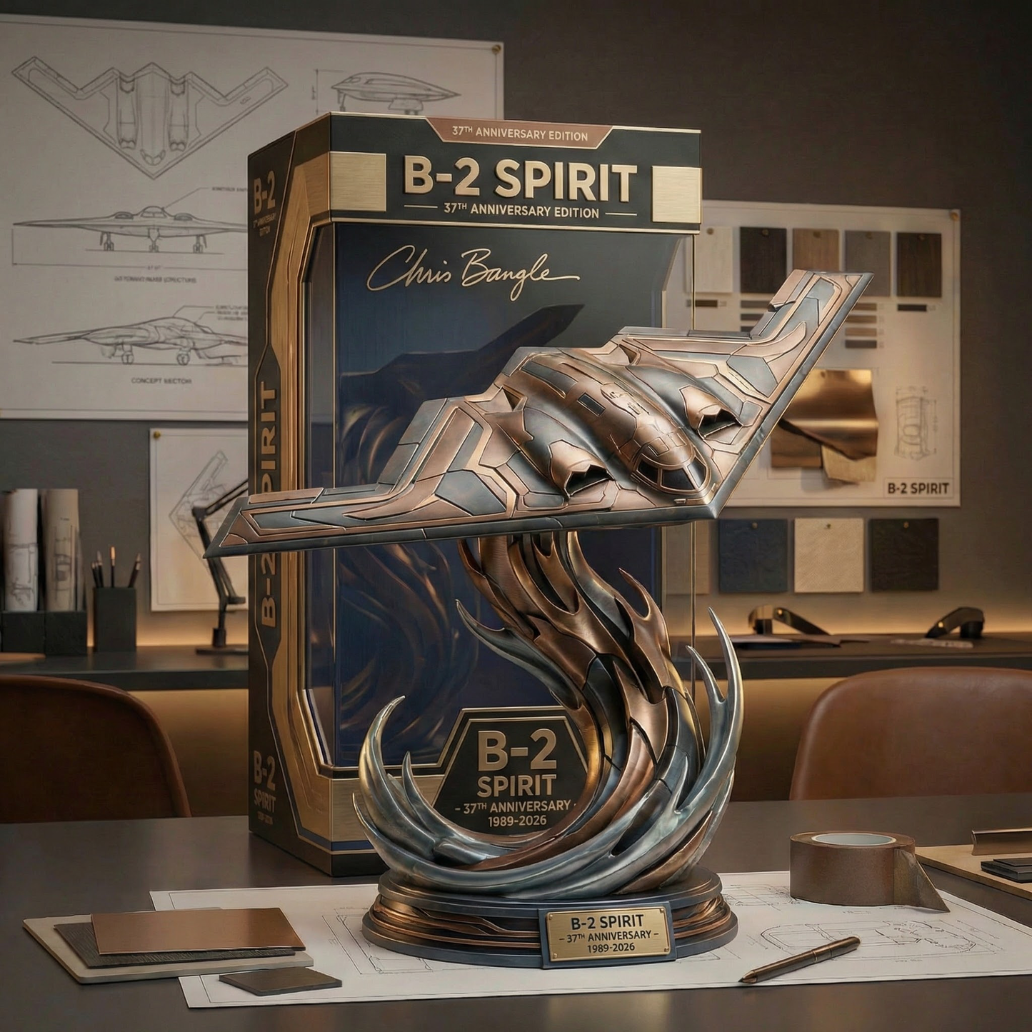 B-2 Spirit 37th Anniversary Commemorative Sculpture