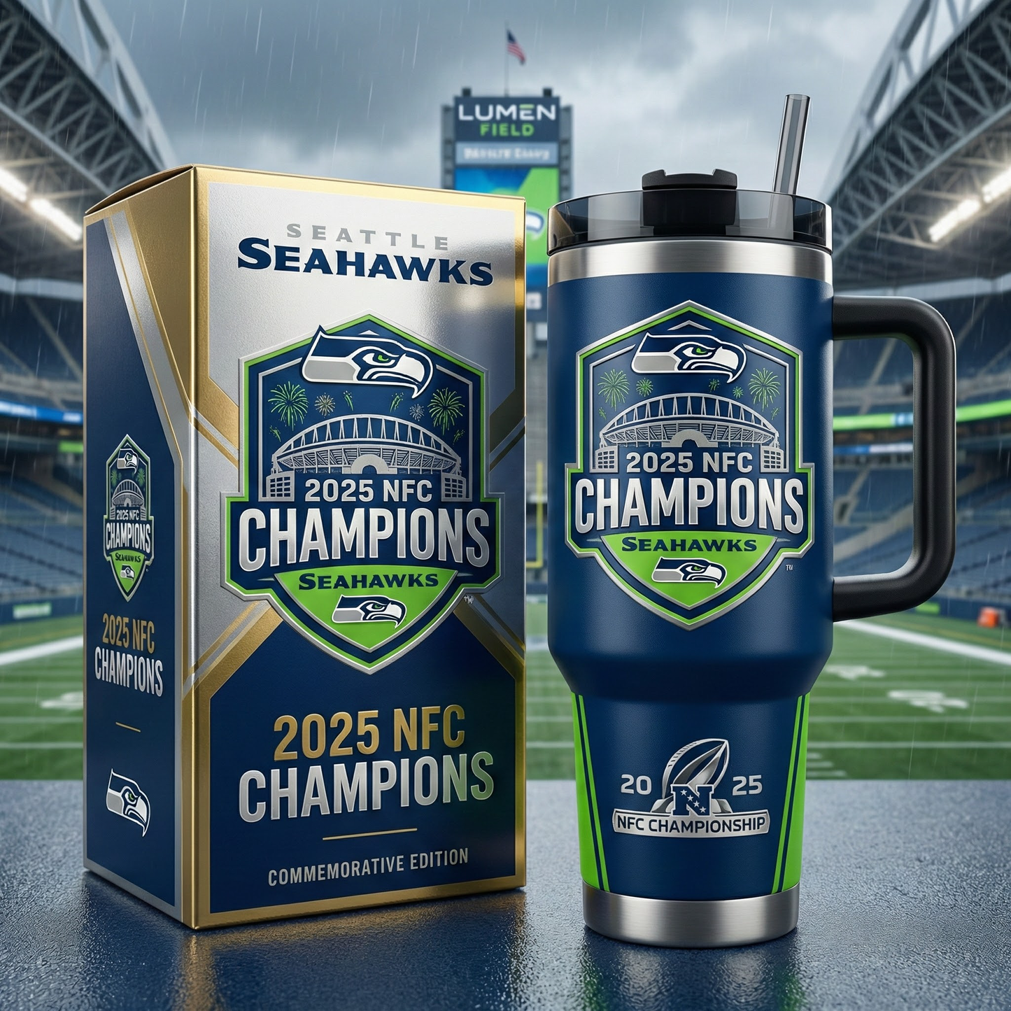 Seattle Seahawks 2025 NFC Champions Tumbler