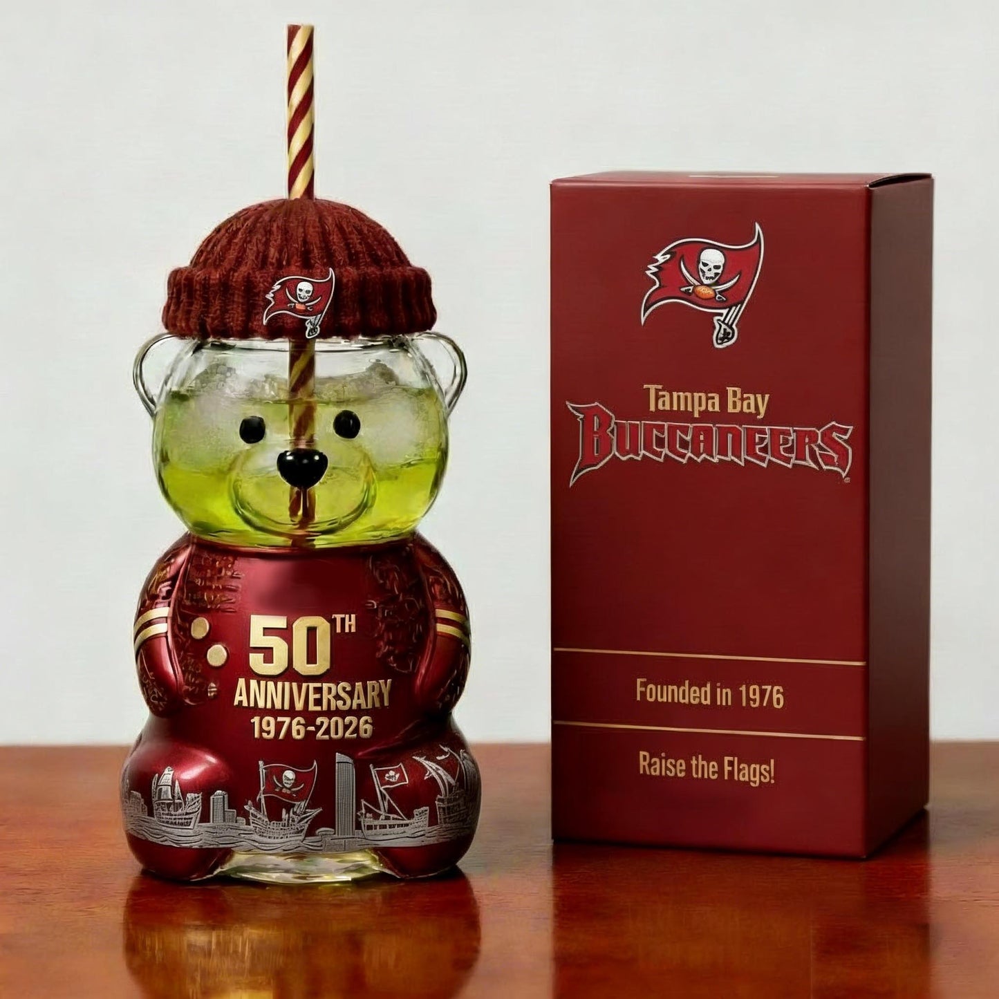 Tampa Bay Buccaneers Anniversary Bear Drinkware