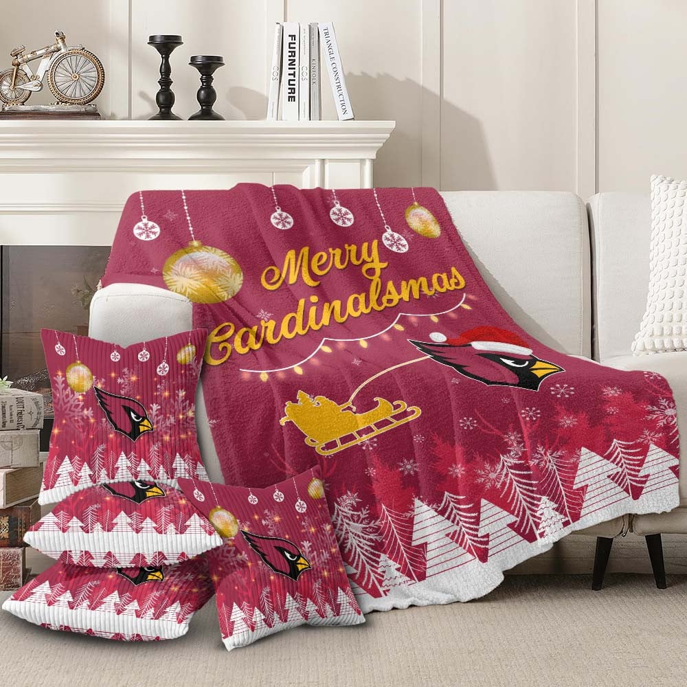 🏈 Football Team Christmas Blanket & Pillowcase Set – Cozy Up with Team Spirit! 🎄