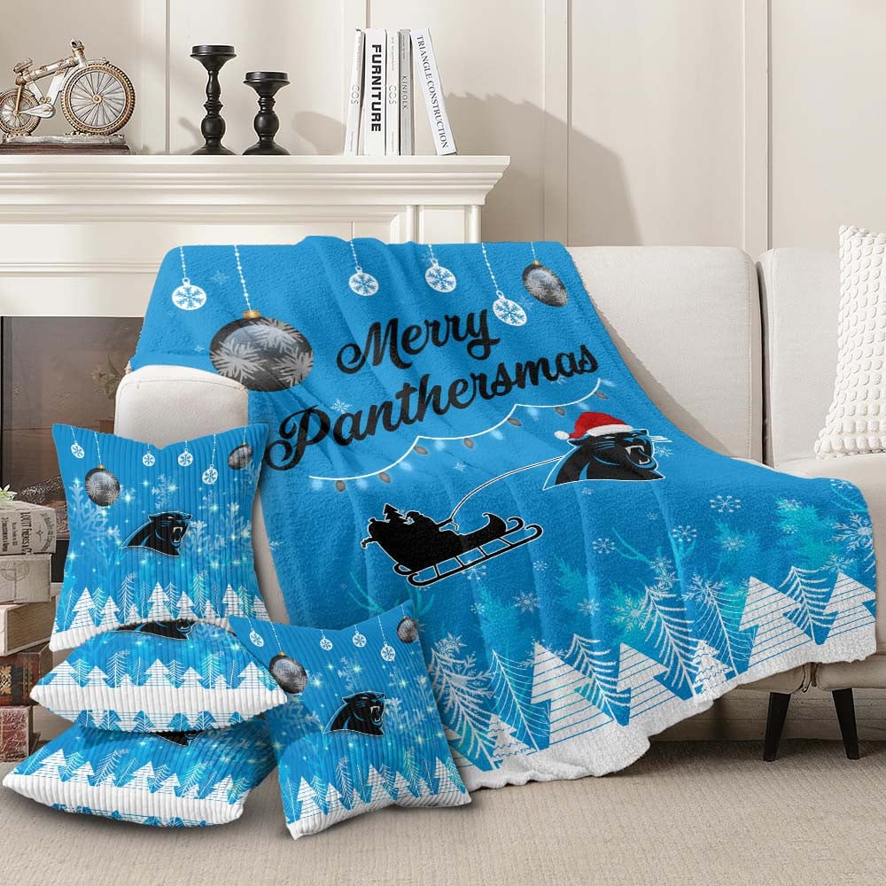 🏈 Football Team Christmas Blanket & Pillowcase Set – Cozy Up with Team Spirit! 🎄