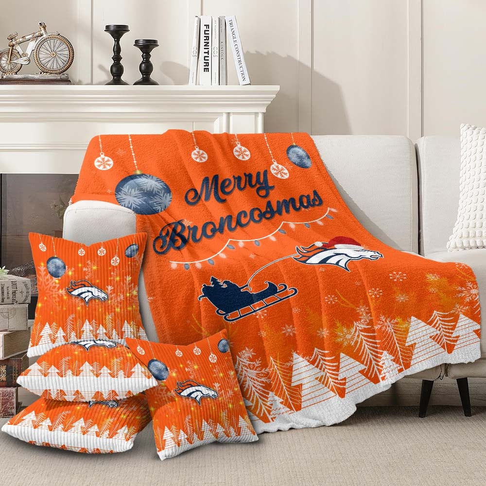 🏈 Football Team Christmas Blanket & Pillowcase Set – Cozy Up with Team Spirit! 🎄