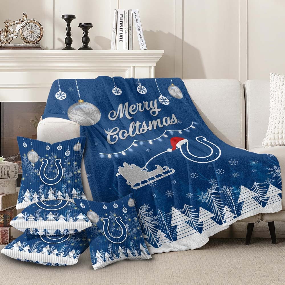 🏈 Football Team Christmas Blanket & Pillowcase Set – Cozy Up with Team Spirit! 🎄