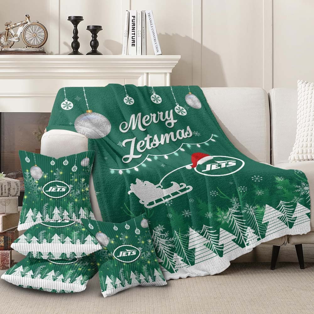 🏈 Football Team Christmas Blanket & Pillowcase Set – Cozy Up with Team Spirit! 🎄