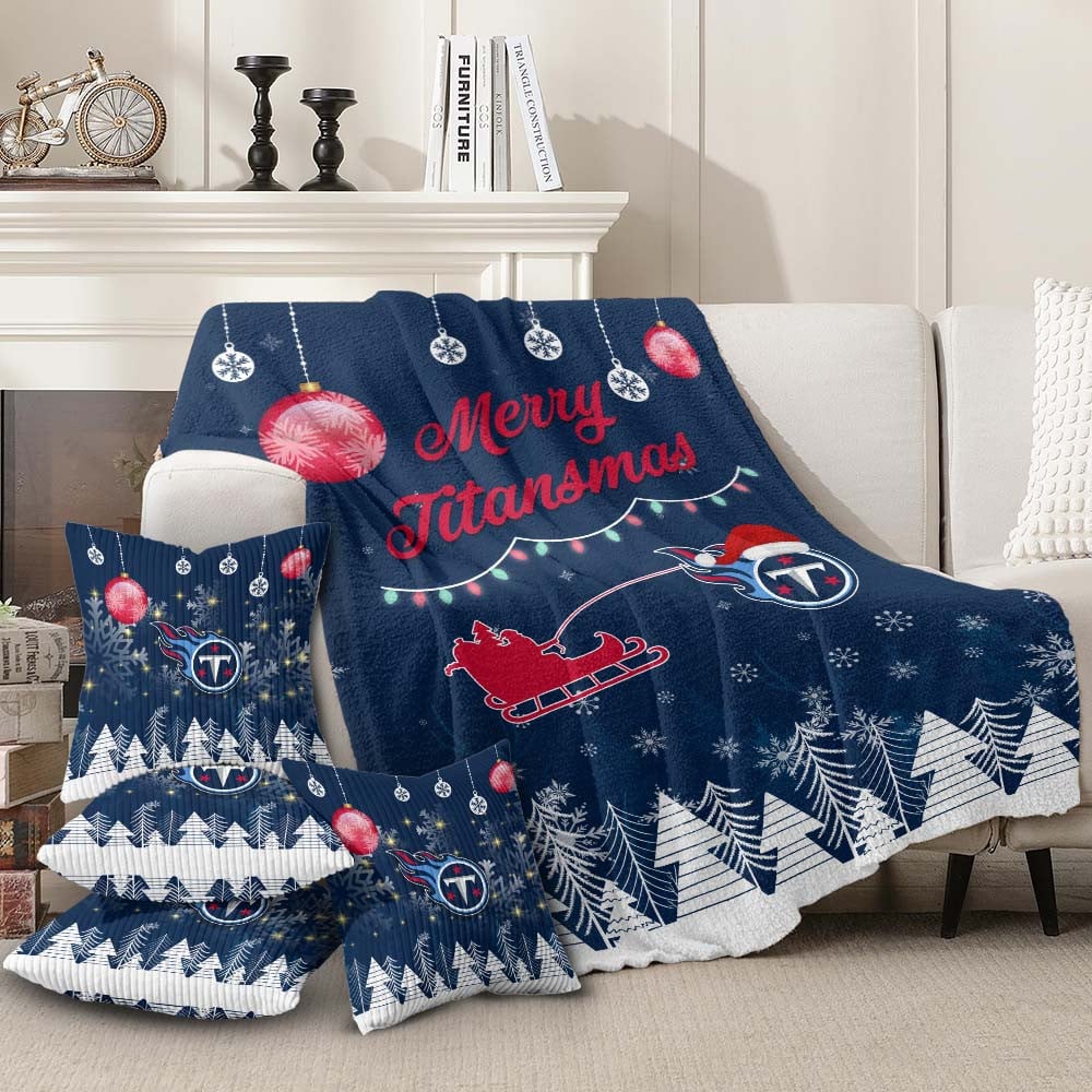 🏈 Football Team Christmas Blanket & Pillowcase Set – Cozy Up with Team Spirit! 🎄