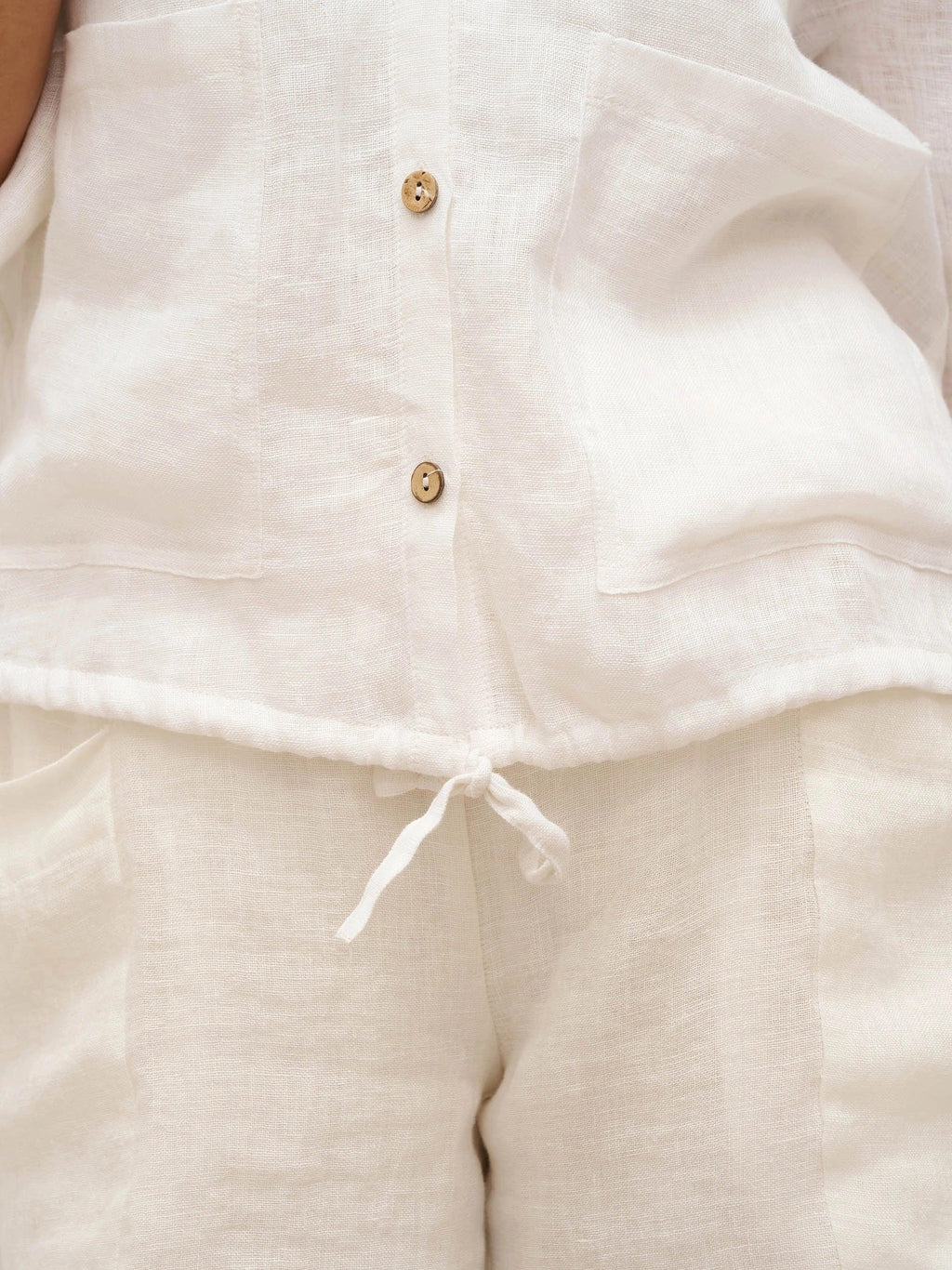 100% Linen Hooded Sunshine Jacket EMMA