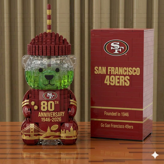 San Francisco 49ers 80th Anniversary 3D Brick Bear Collectible