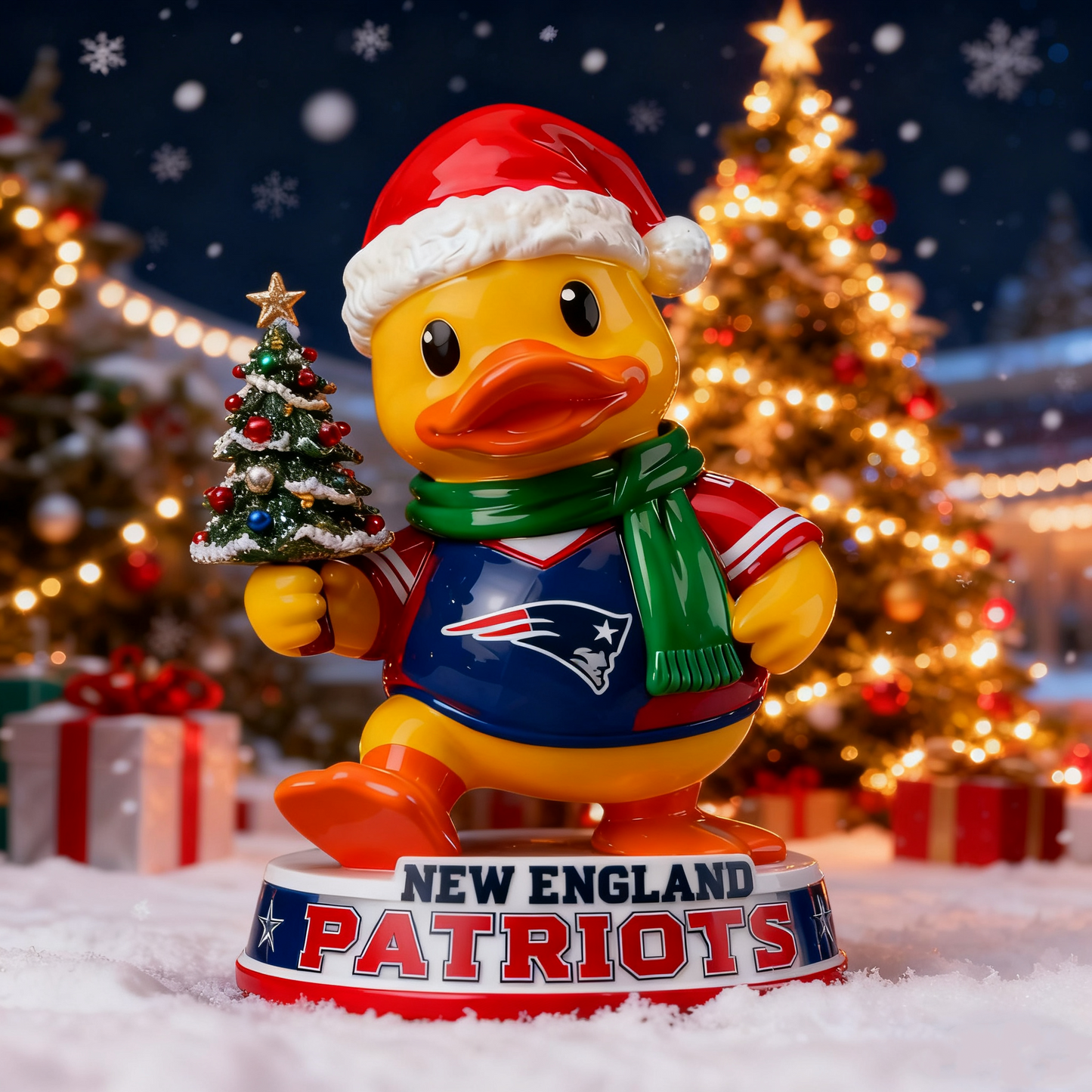 Holiday Sparkle & Cheer Christmas Duck Statue
