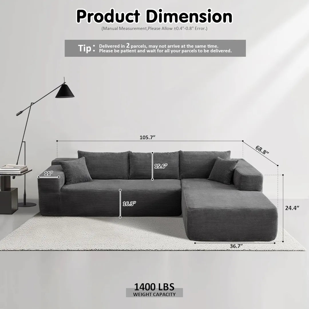 Minimalist L-Shape Couch