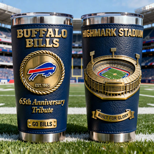 Buffalo Bills 65th Anniversary Tribute Tumbler – Highmark Stadium Edition