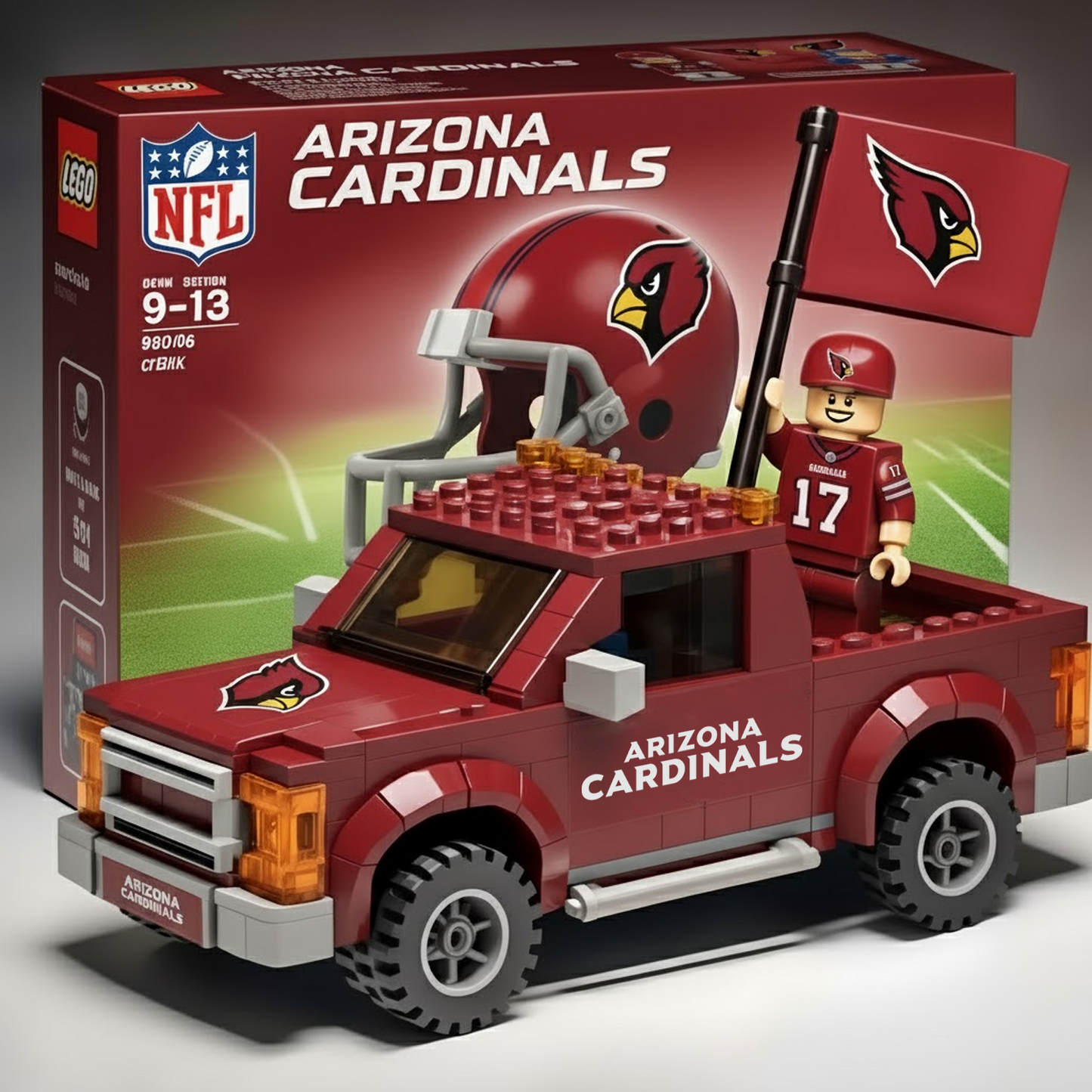 32 Teams Pickup Truck Building Blocks