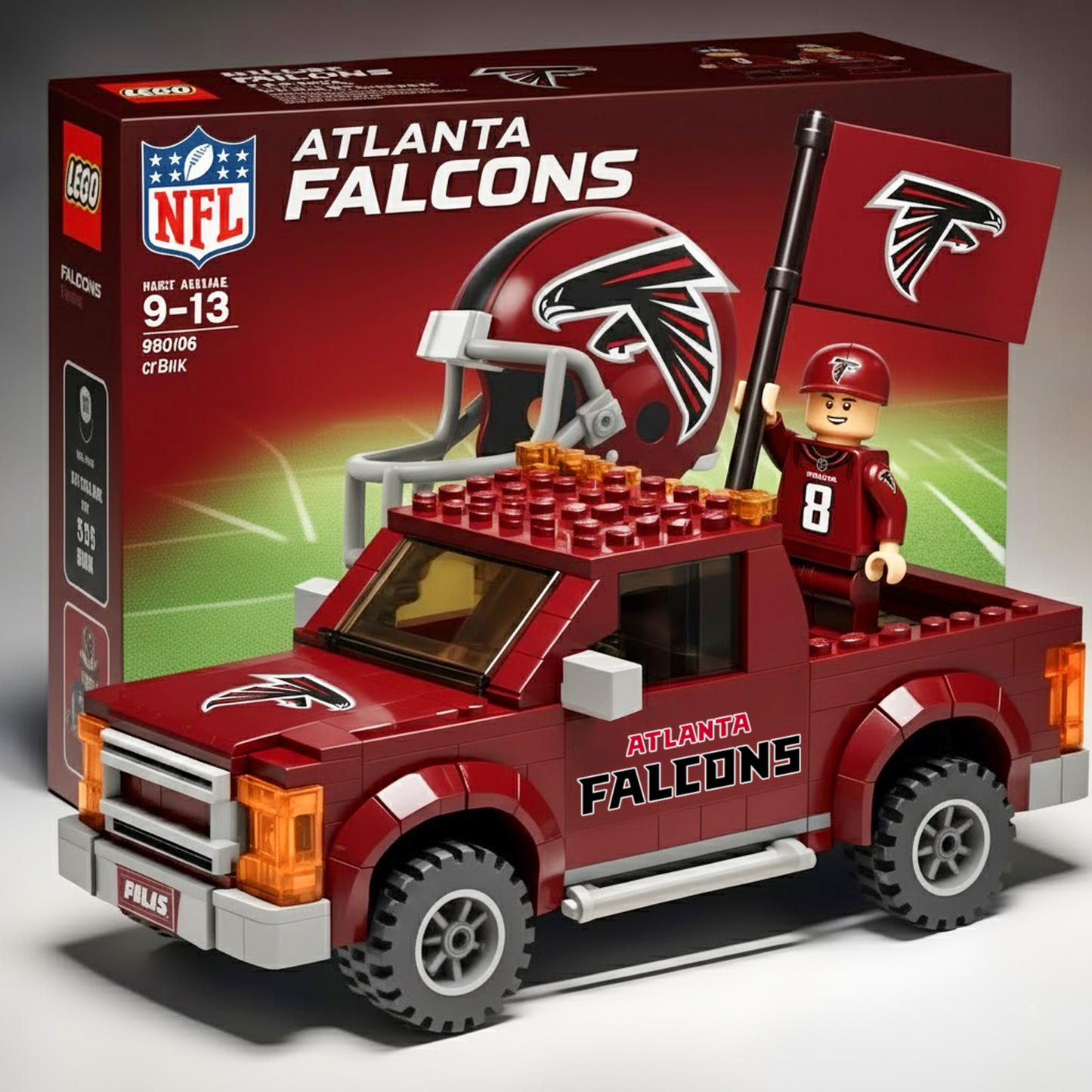 32 Teams Pickup Truck Building Blocks