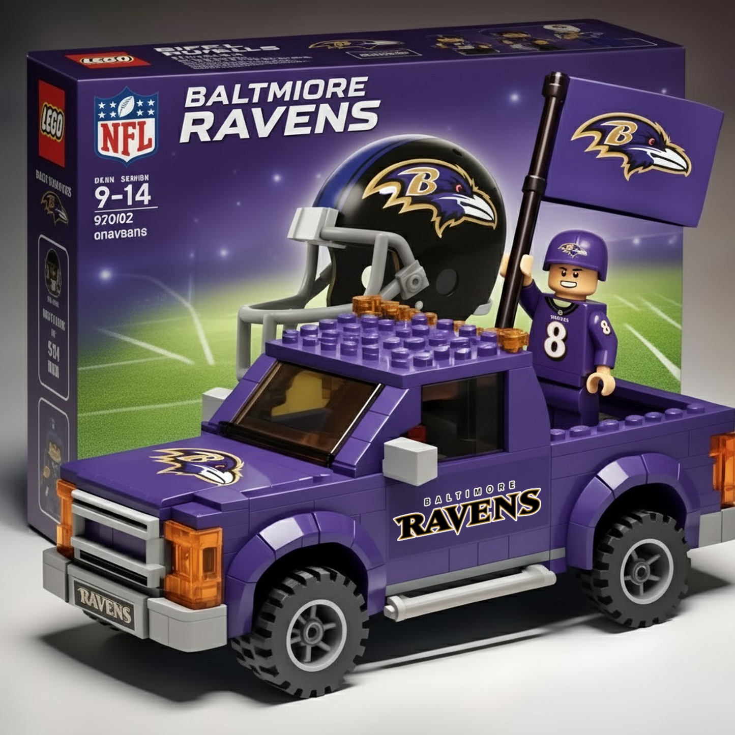 32 Teams Pickup Truck Building Blocks