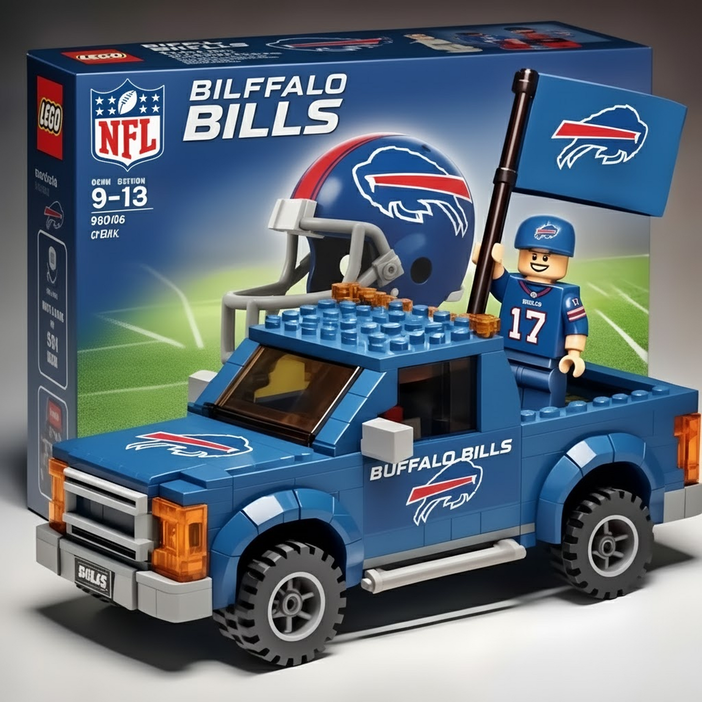 32 Teams Pickup Truck Building Blocks