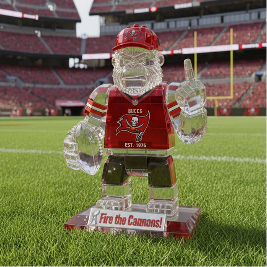 Tampa Bay Buccaneers Funny Crystal Gorilla Figurine