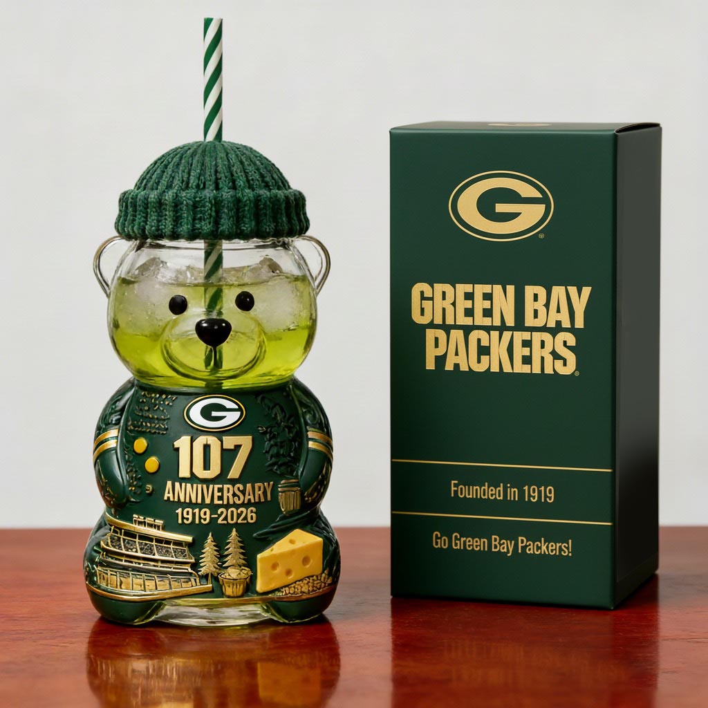 Green Bay Packers 1919-2026 Anniversary Bear Drinkware