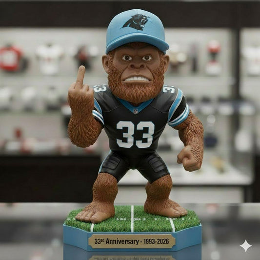 Carolina Panthers 1993–2026 Anniversary Edition Funny Bigfoot Figurine