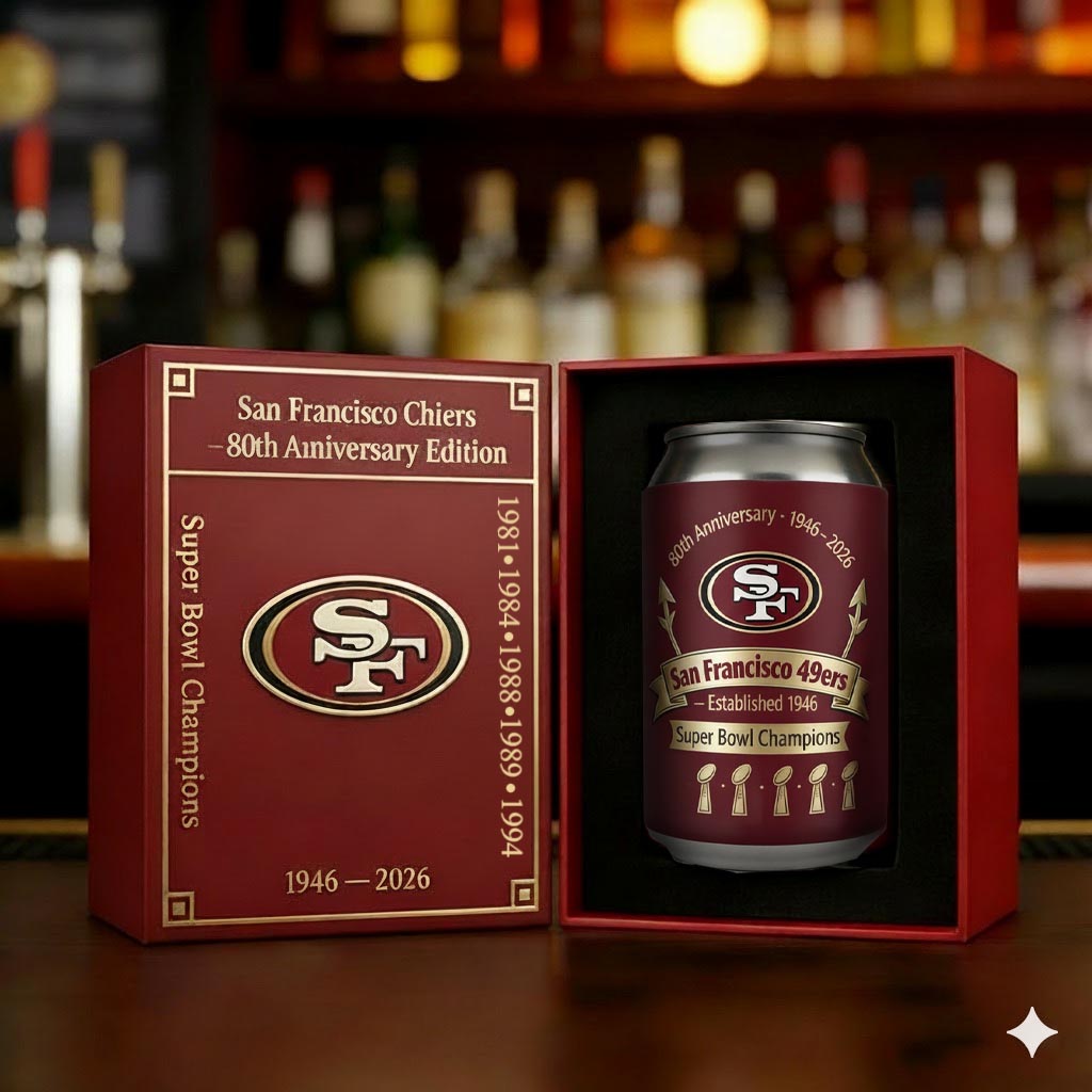 San Francisco 49ers – 1946–2026 Anniversary Edition Can Cooler