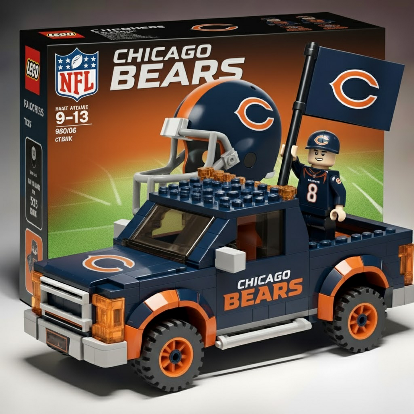 32 Teams Pickup Truck Building Blocks