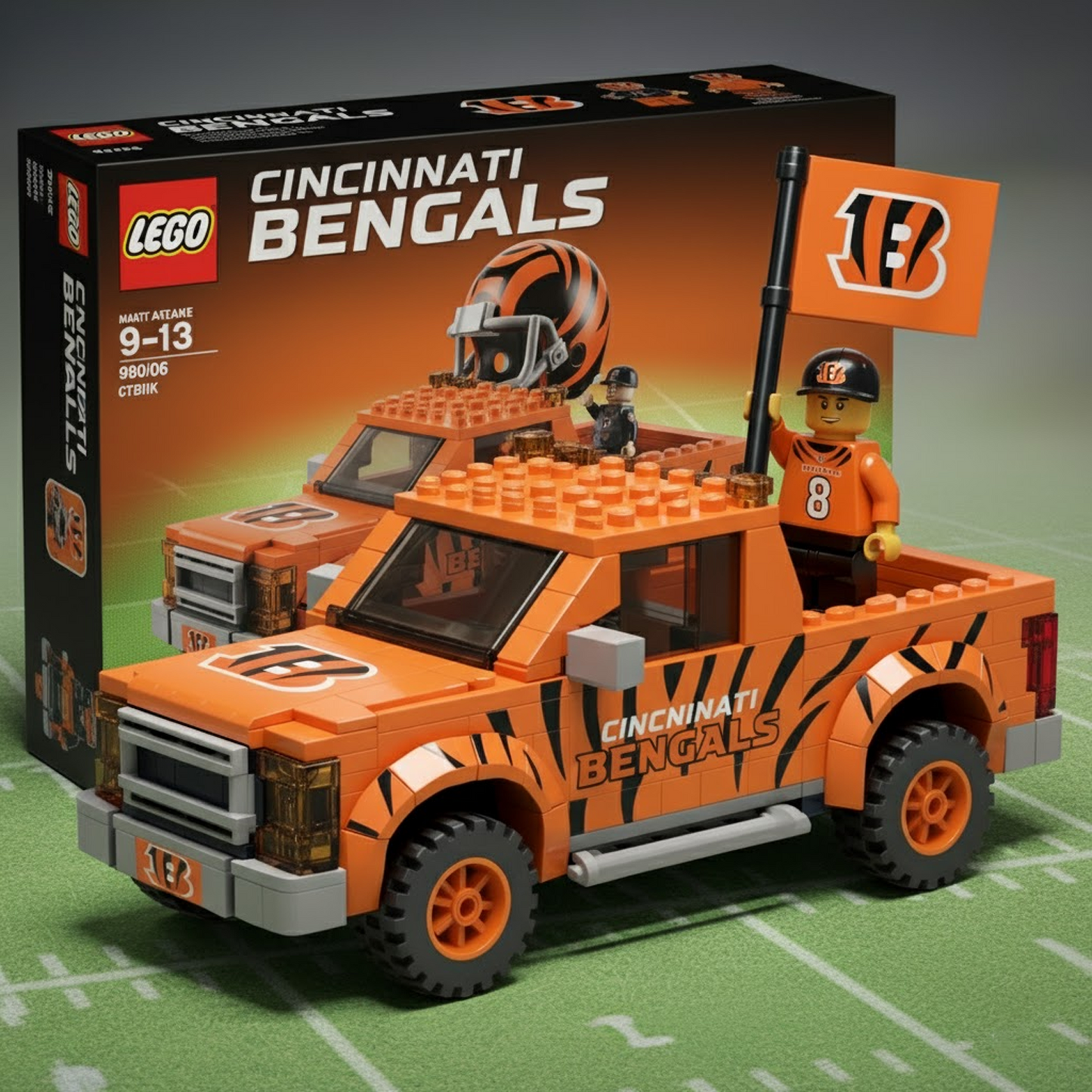 32 Teams Pickup Truck Building Blocks