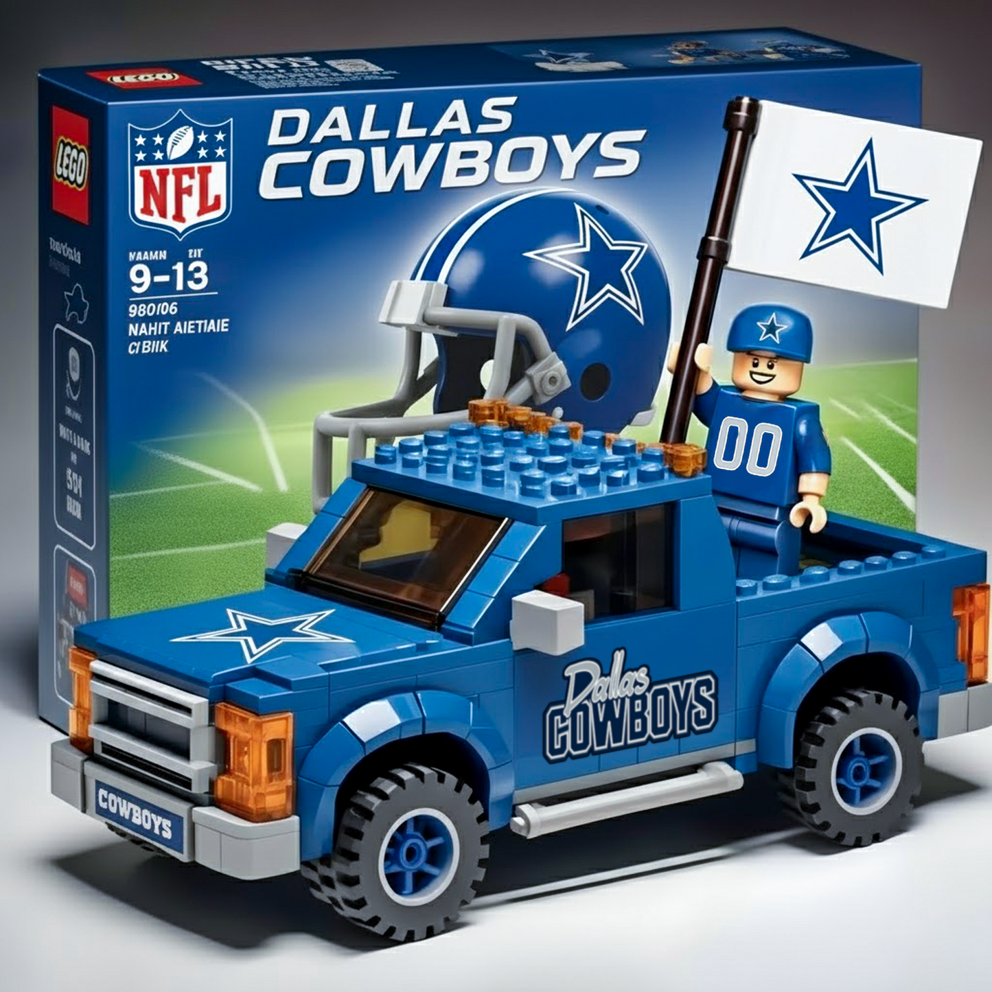 32 Teams Pickup Truck Building Blocks
