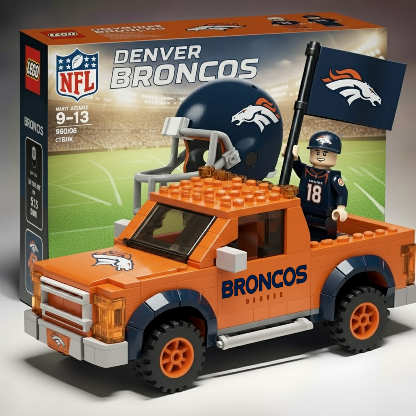 32 Teams Pickup Truck Building Blocks