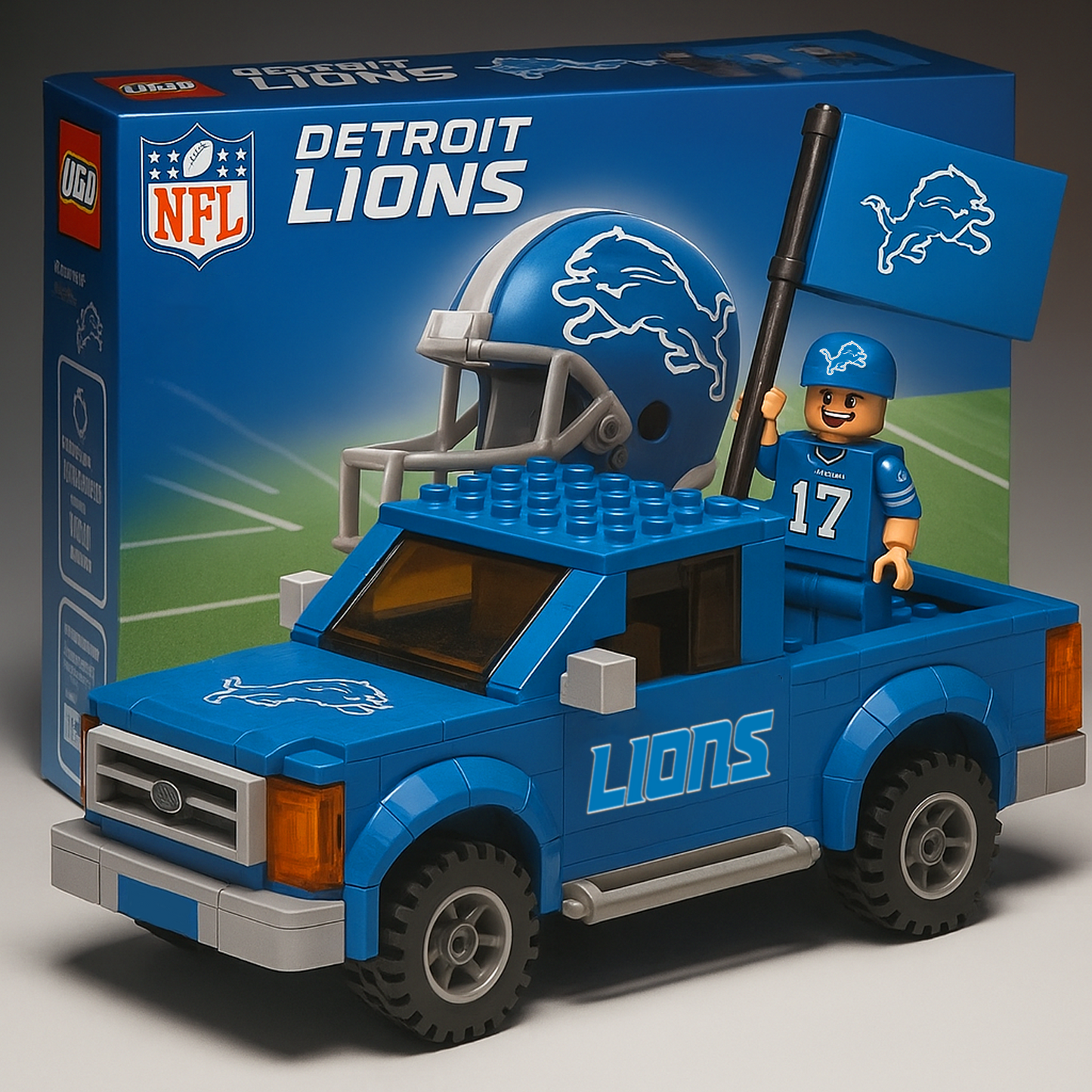 32 Teams Pickup Truck Building Blocks