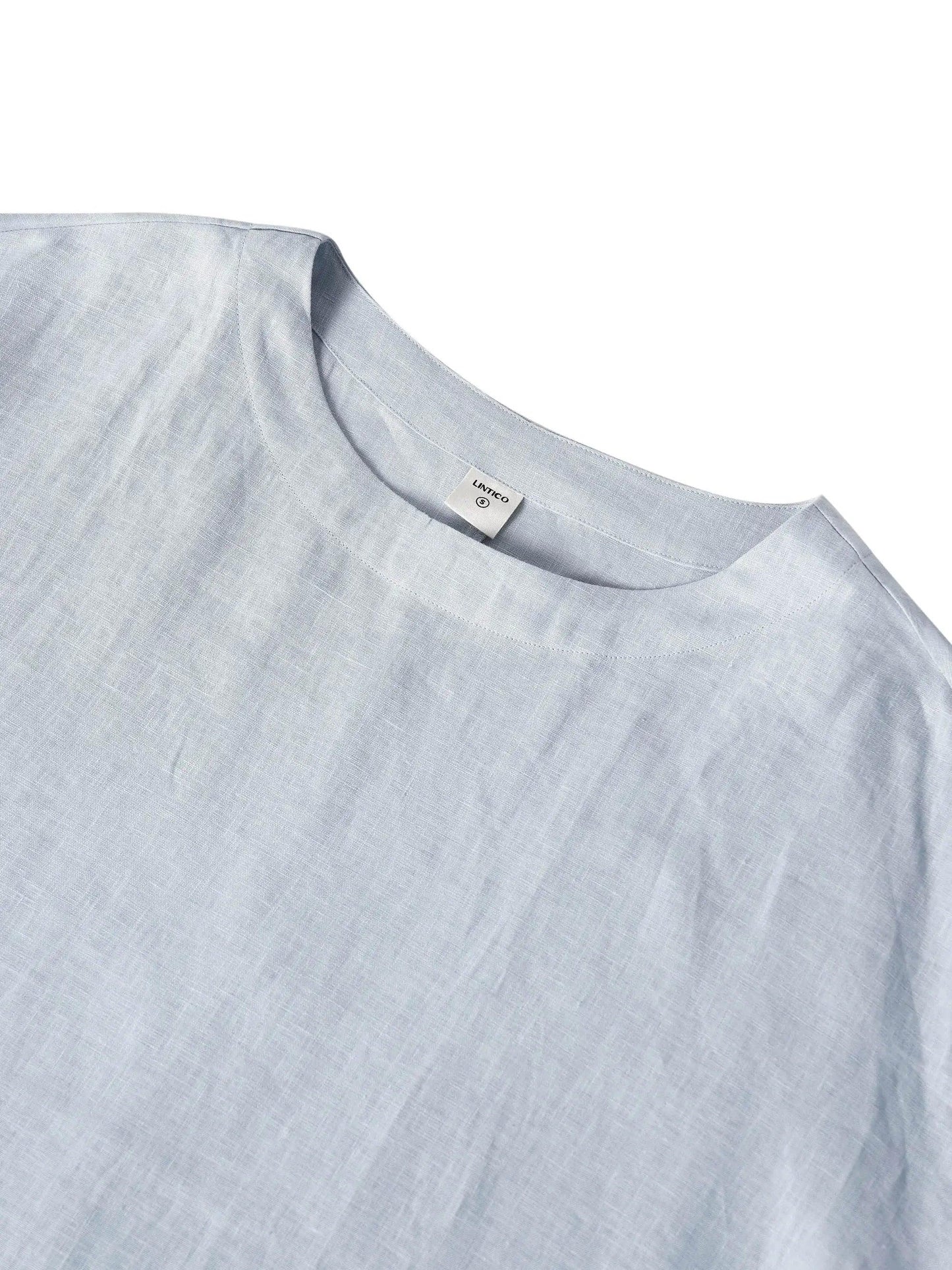 100% Linen Boatneck 3/4 Length Sleeve Top AURORA