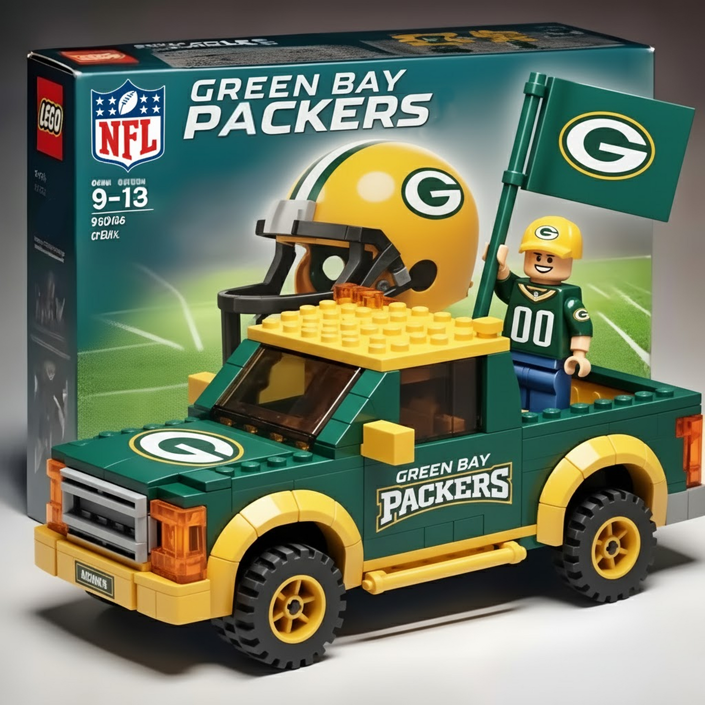 32 Teams Pickup Truck Building Blocks