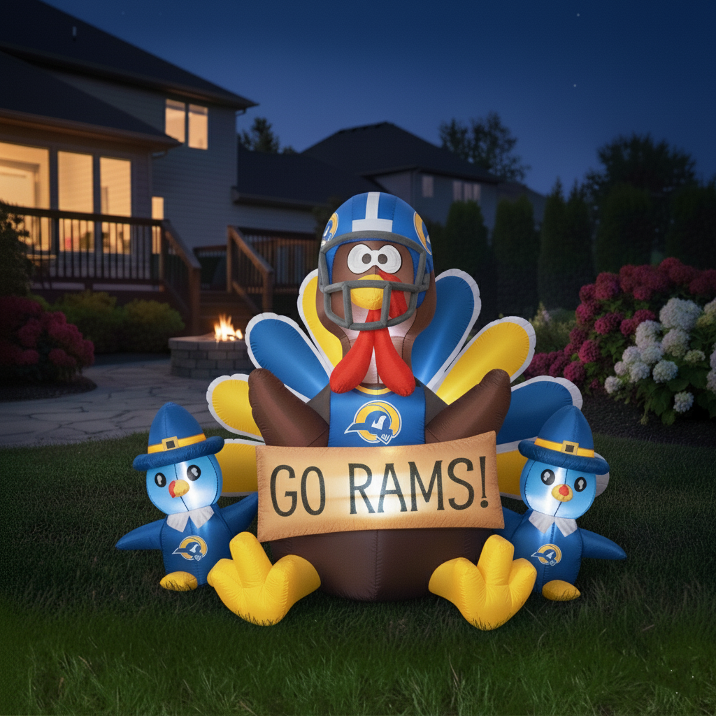 🦃 Football Team Inflatable Thanksgiving Turkey Decoration