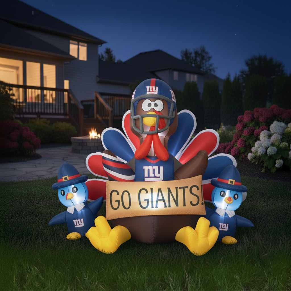 🦃 Football Team Inflatable Thanksgiving Turkey Decoration
