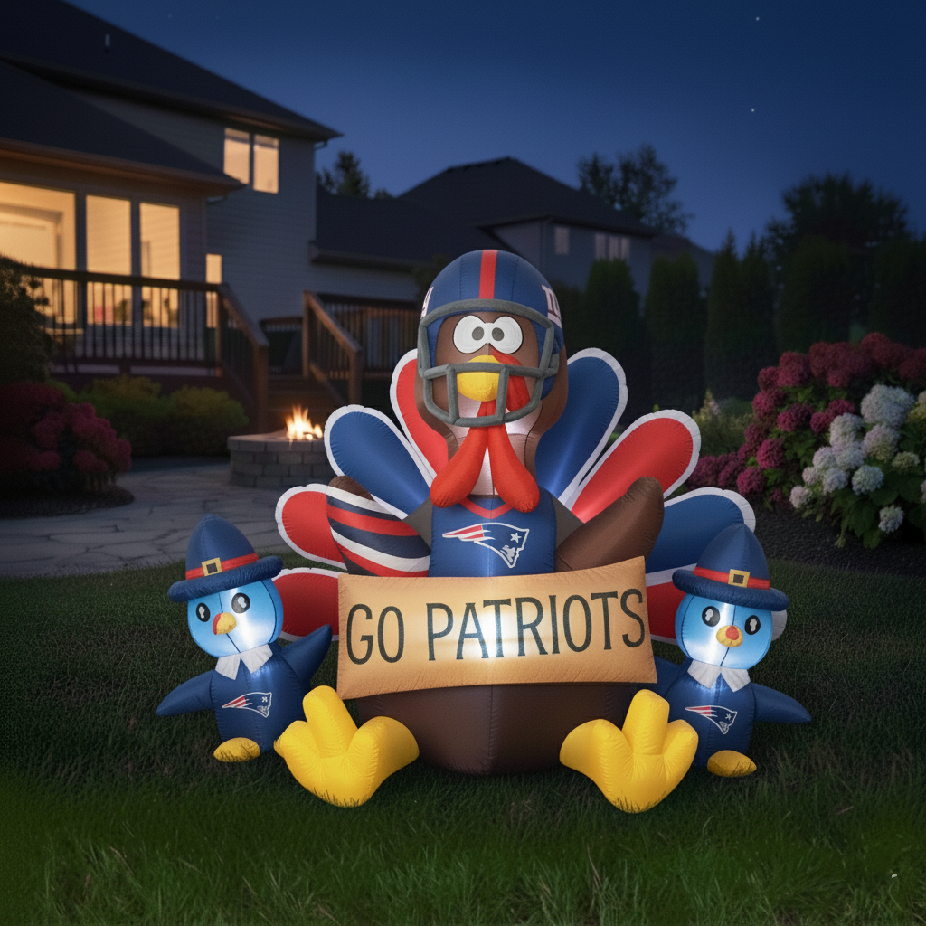 🦃 Football Team Inflatable Thanksgiving Turkey Decoration