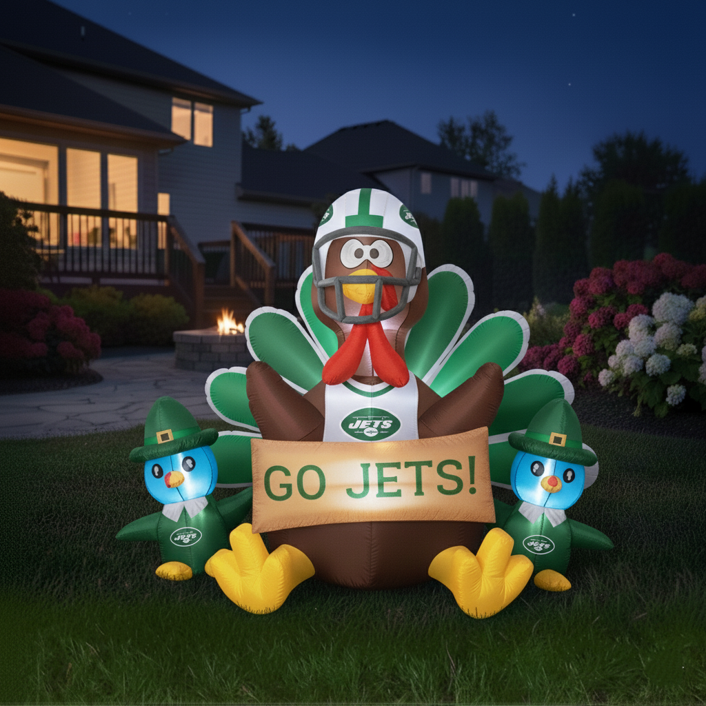🦃 Football Team Inflatable Thanksgiving Turkey Decoration