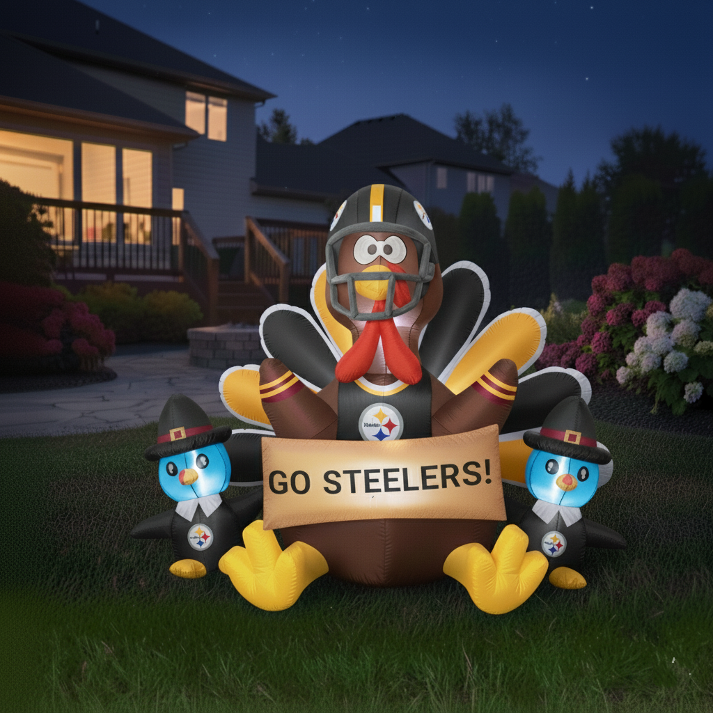 🦃 Football Team Inflatable Thanksgiving Turkey Decoration