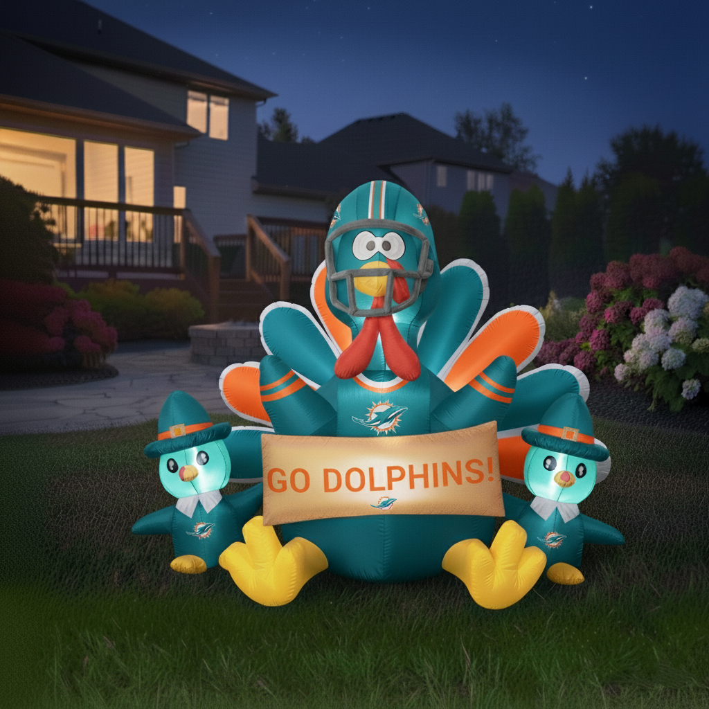 🦃 Football Team Inflatable Thanksgiving Turkey Decoration