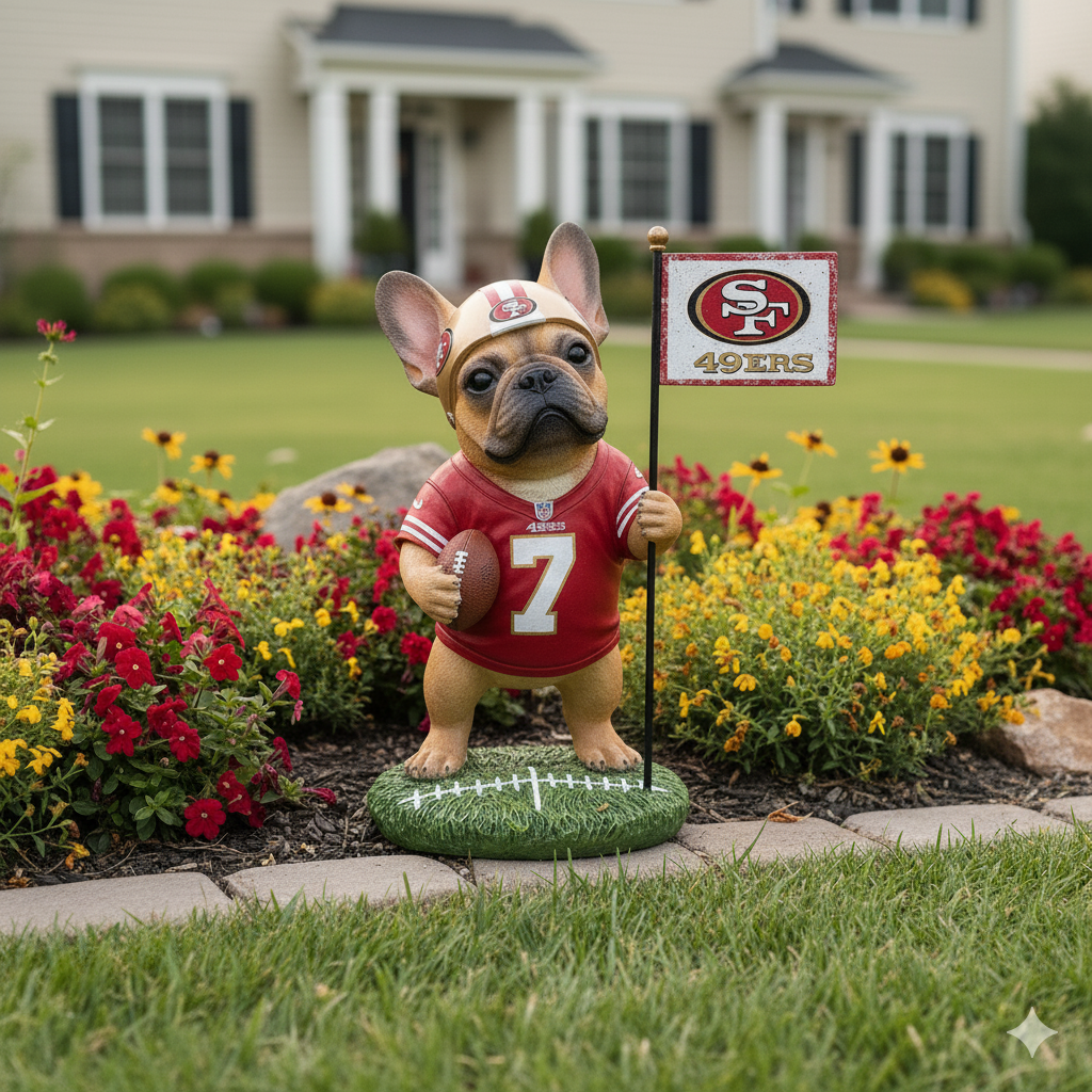 San Francisco 49ers Dog Garden Statues – Team Spirit Yard Decor