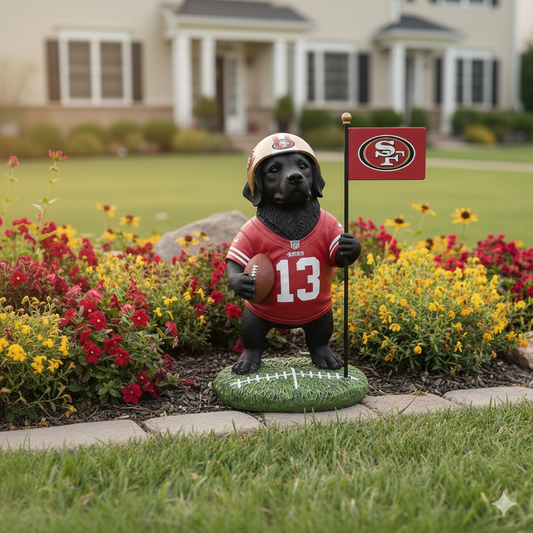 San Francisco 49ers Dog Garden Statues – Team Spirit Yard Decor