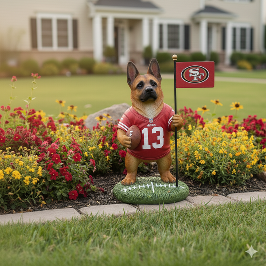 San Francisco 49ers Dog Garden Statues – Team Spirit Yard Decor
