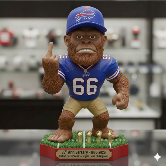 Buffalo Bay Packas 1960- 2026 Anniversary Edition Funny Bigfoot Figurine