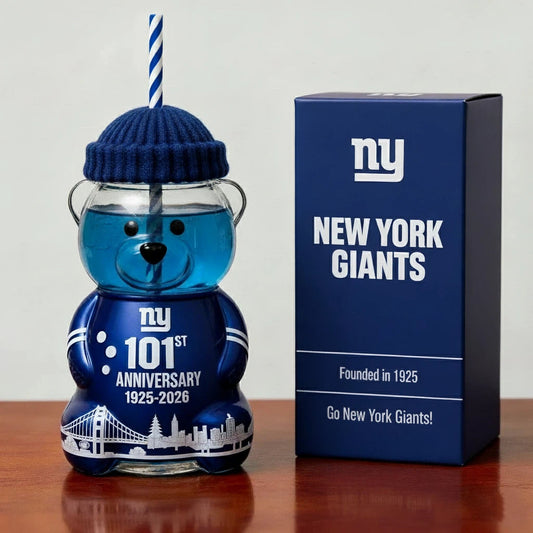 New York Giants 2026 Anniversary Bear Drinkware